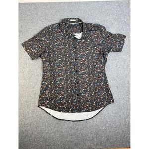 Sunday Swagger Mens Medium Floral Short Sleeve Performance Golf Shirt